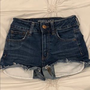 American eagle dark wash denim shorts